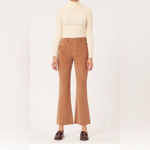 DL1961 Bridget Corduroy Boot High Rise cropped Instasculpt 31”  Teddy Taupe NEW